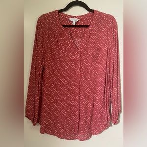 Dusty Pink Polka Dot Blouse